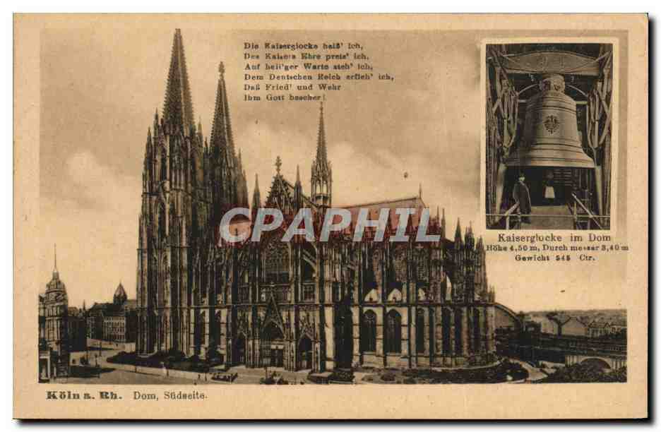CPA Cloche Koln Kaiserglocke 