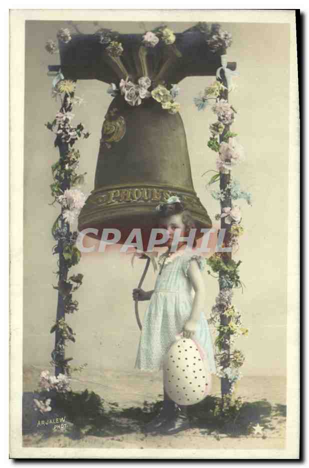 CPA Cloche Paques Enfant 