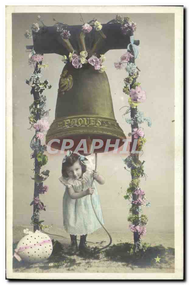 CPA Cloche Paques Enfant 