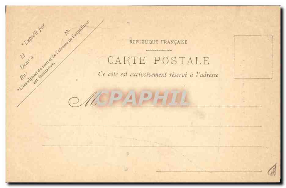 Sacré-Cœur de Montmartre — représenté dans une cloche ornée de rubans — édition Maison Léon Bougron, Paris-Montmartre — Verso