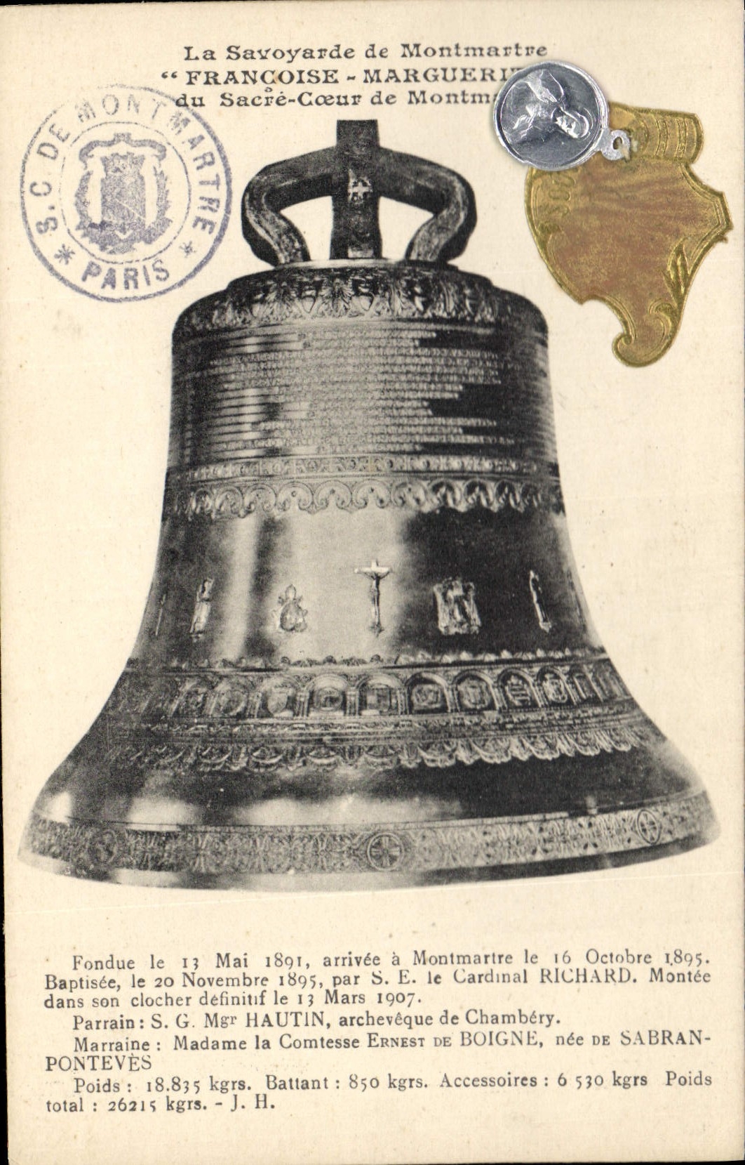 La Savoyarde de Montmartre — Bell de la Basilique du Sacré-Cœur — S.C. de Montmartre, Paris
