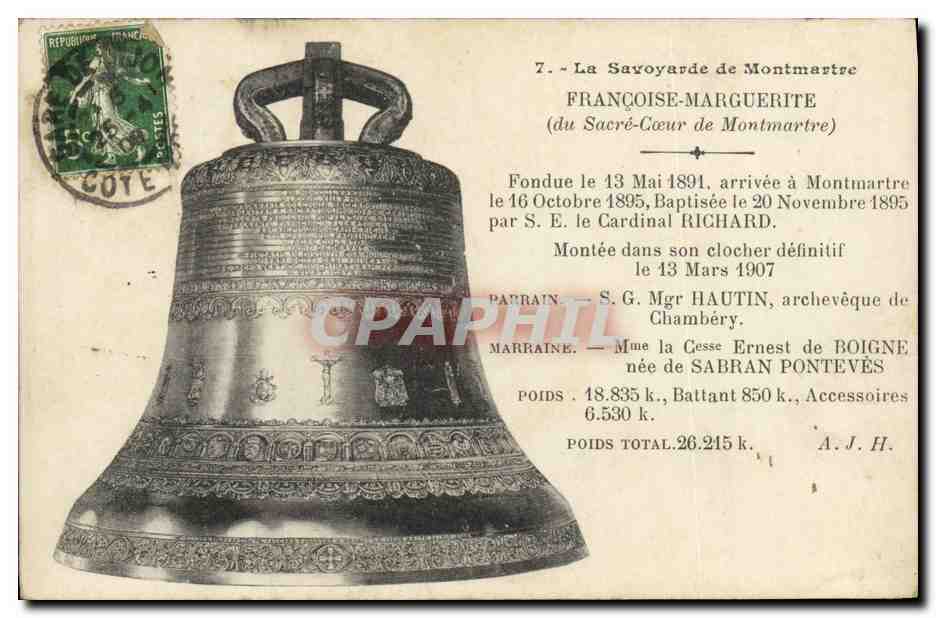 La Savoyarde de Montmartre — clocher du Sacré-Cœur — éditeur non visible, n°7