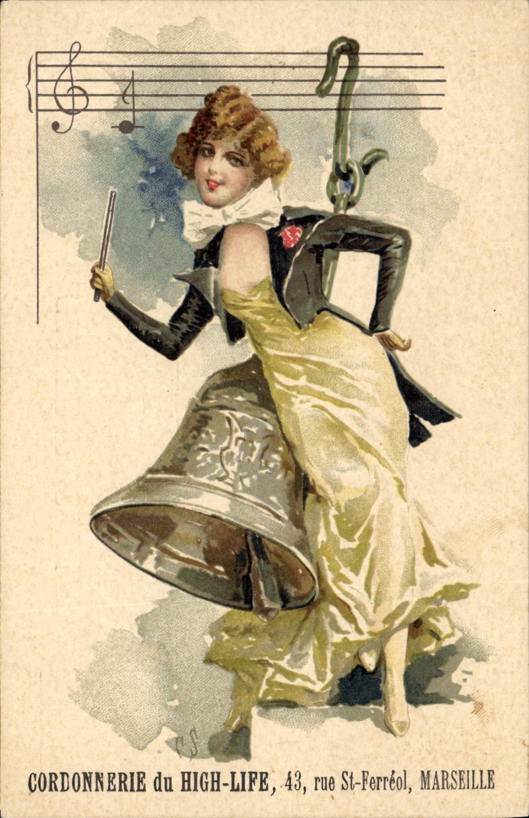 CPA Cloche Femme