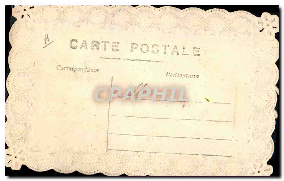 Poisson et bouquet de roses — Souvenir du 1. Avril — Carte postale — Reverso