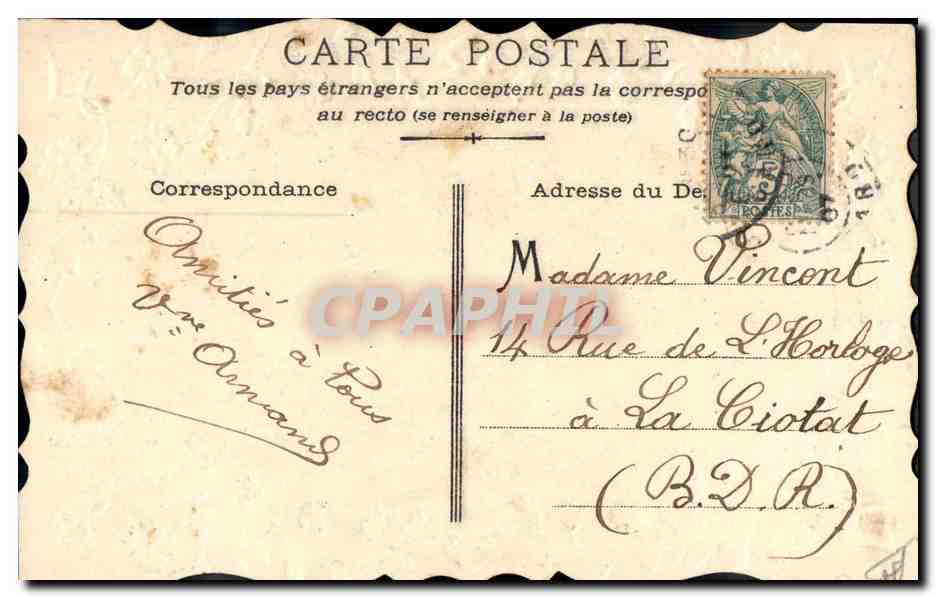 Poisson orné de ruban et de trèfles — 1 AVRIL — éditeur non visible — Reverso