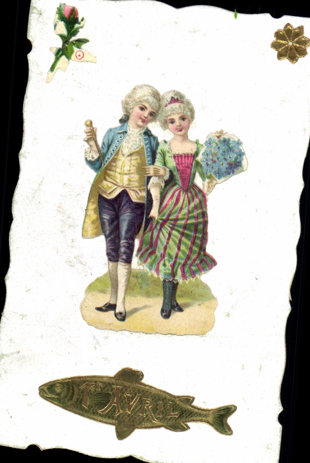 CPA Fantaisie Fleurs Poisson Enfants 