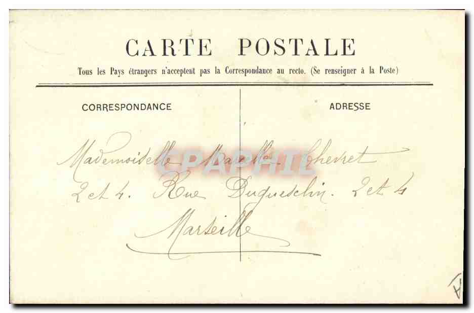 Poisson dans un panier de violettes — 1er Avril — éditeur non visible — Rückseite