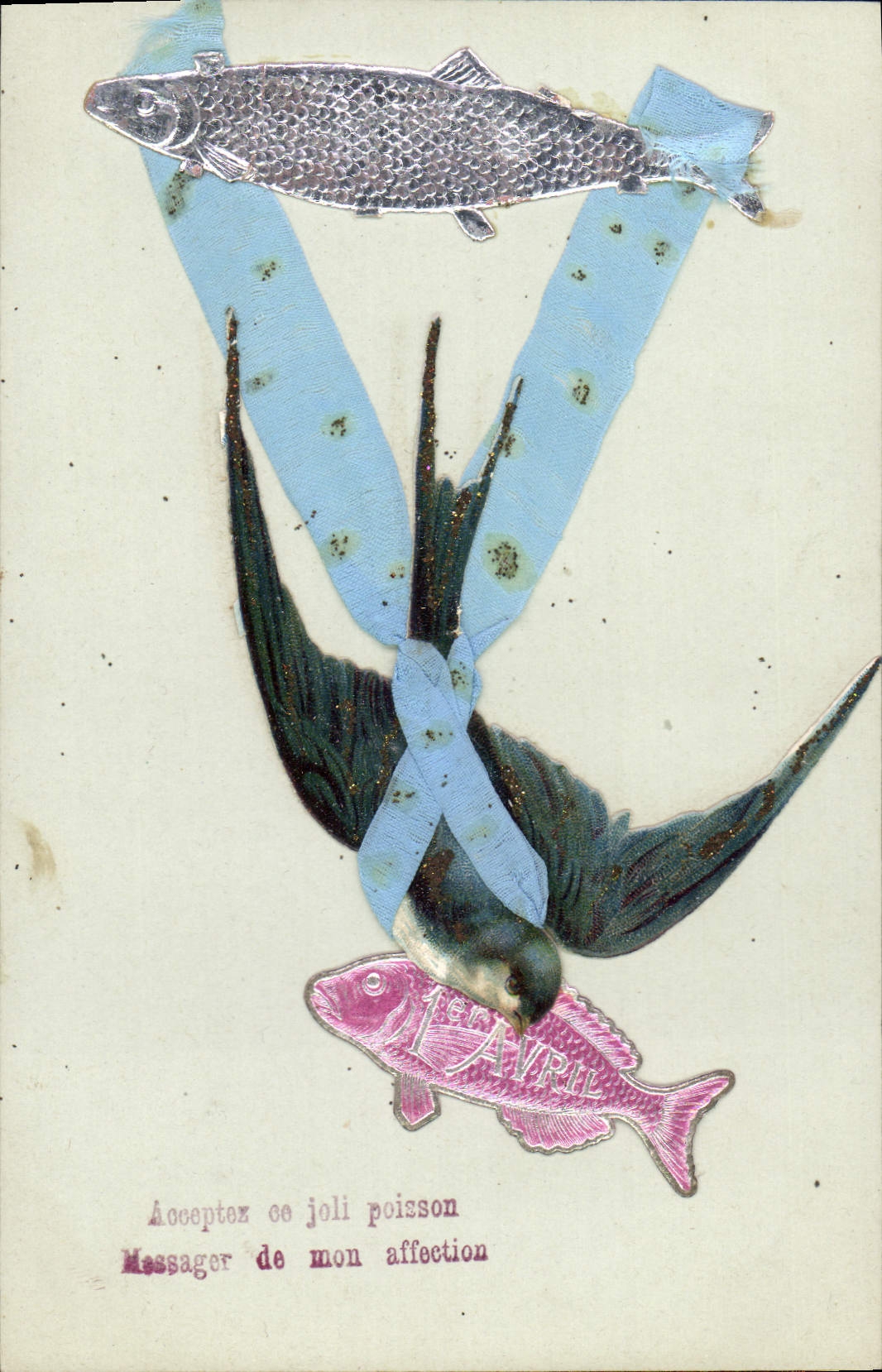 Poisson et hirondelle — 1er AVRIL — éditeur inconnu