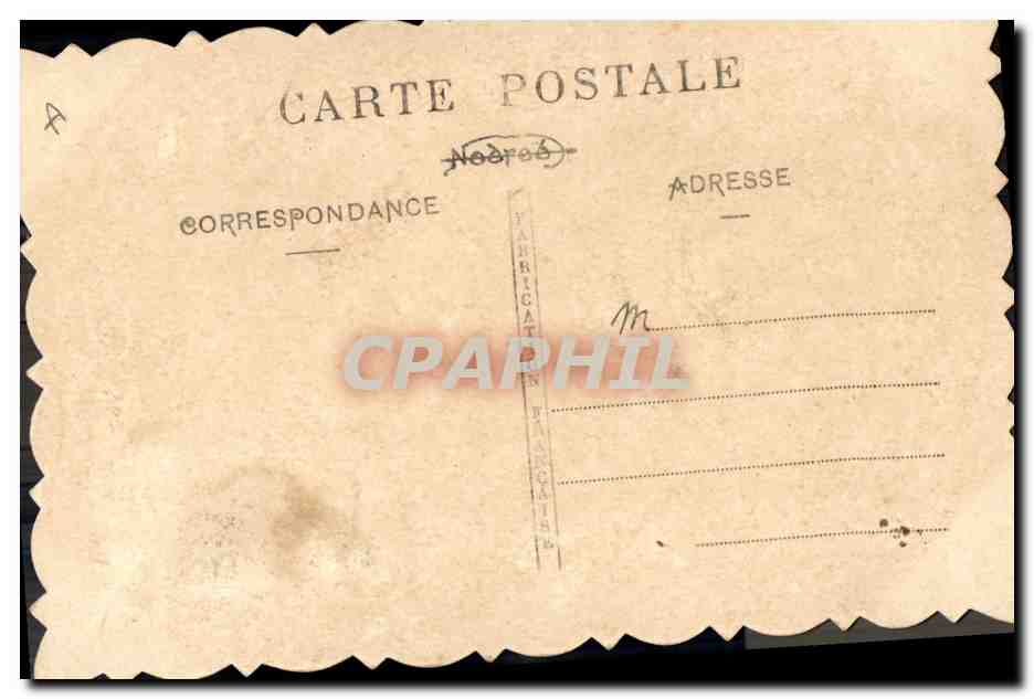Fleurs et poisson — 1er Avril — Carte postale française — Verso