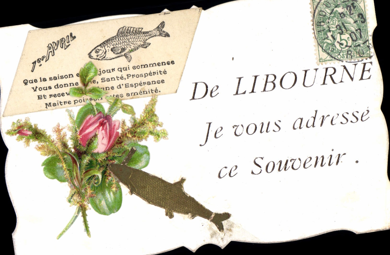 Pez y flor — 1° DE ABRIL — De LIBOURNE