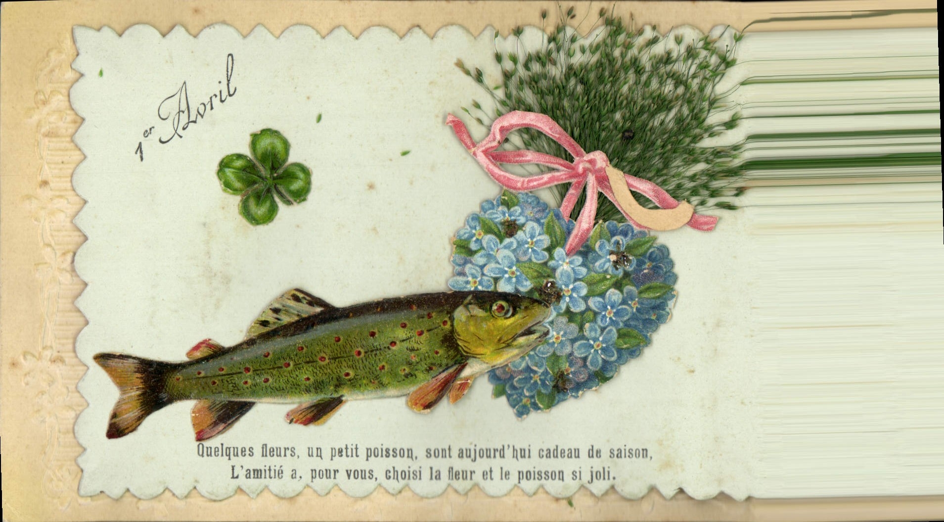 1er Avril — Poisson et fleurs — Union postale universelle