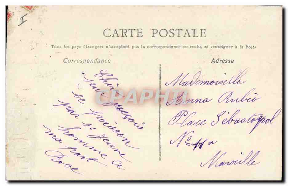 CPA Fantaisie Fleurs Homme 1er Avril  — Verso