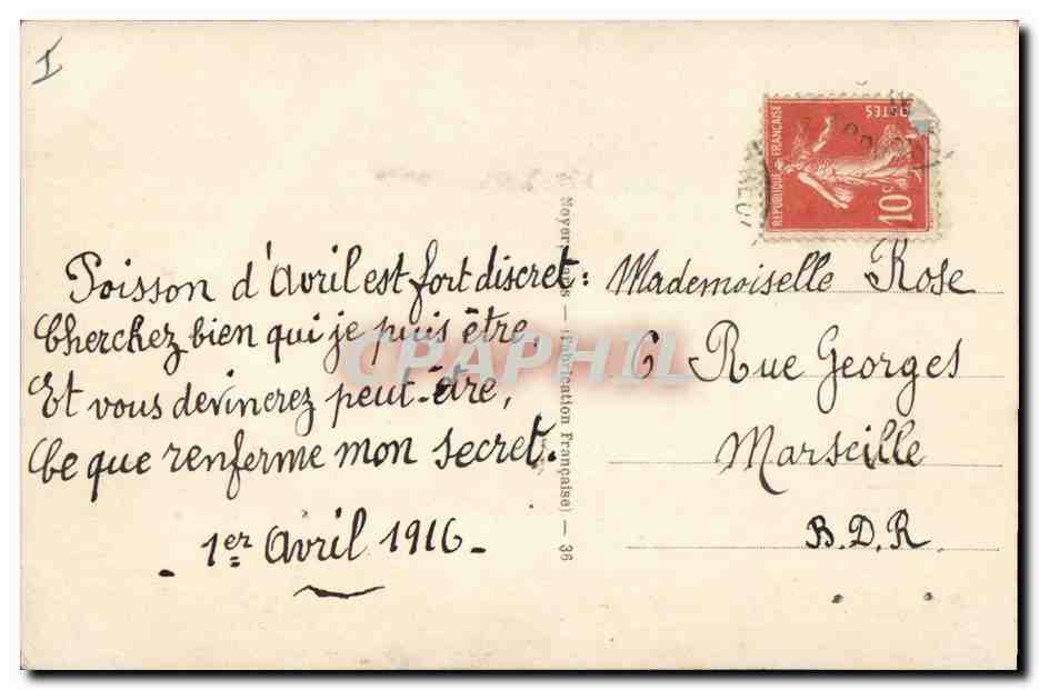 Amour d'Avril — 1er AVRIL — A. NOLEr 2111 — Reverso