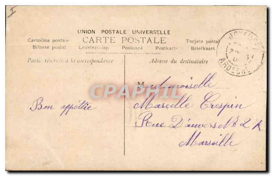 CPA Fantaisie Enfant Poisson d'Avril  — Rückseite