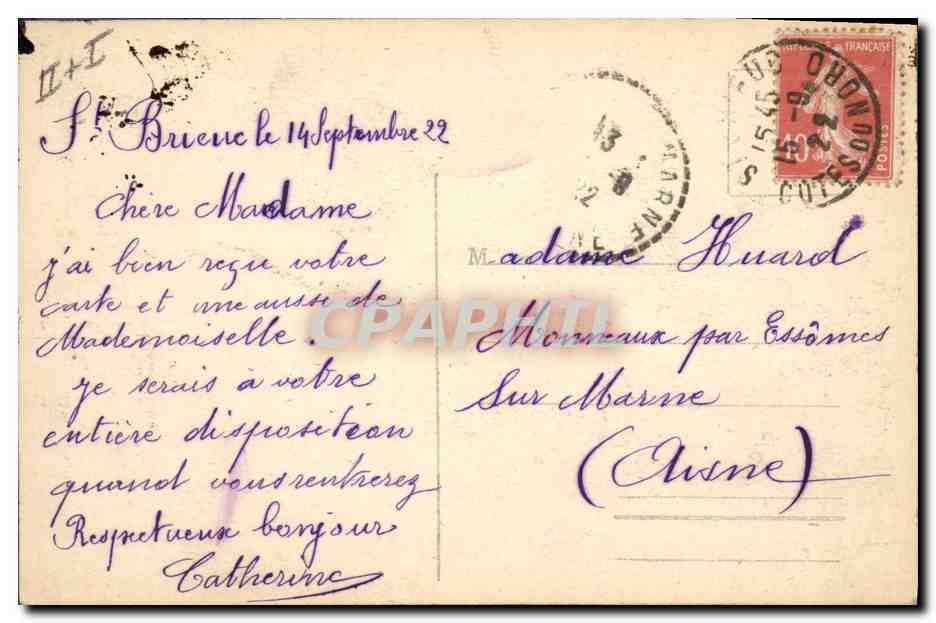 CPA Folklore Bretagne Autour des Lits Clos Le reveil de l'enfant  — Verso