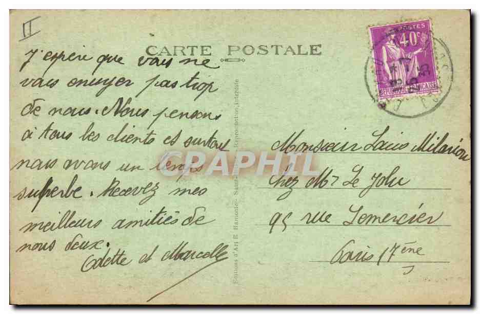 CPA Folklore Bretagne Autour des Lits Clos  — Verso