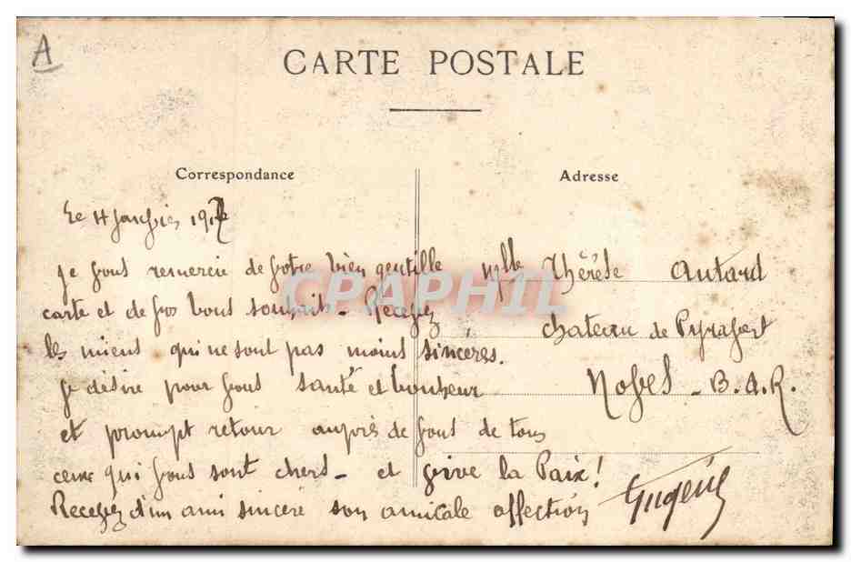 CPA Folklore Bretagne Lits Clos Buvons a la France Militaria  — Verso