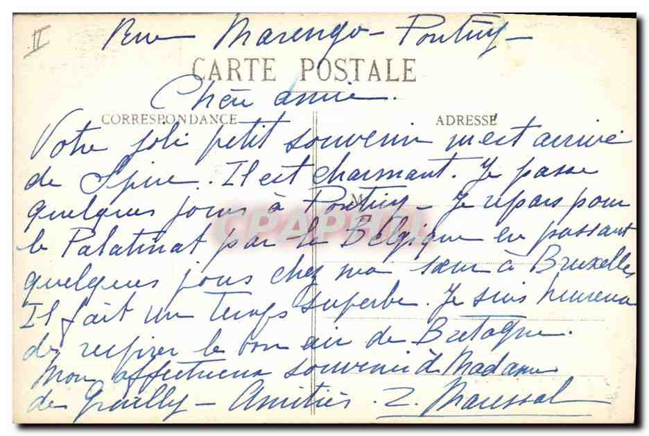 CPA Folklore Bretagne Lits Clos Maman gronde !  — Verso