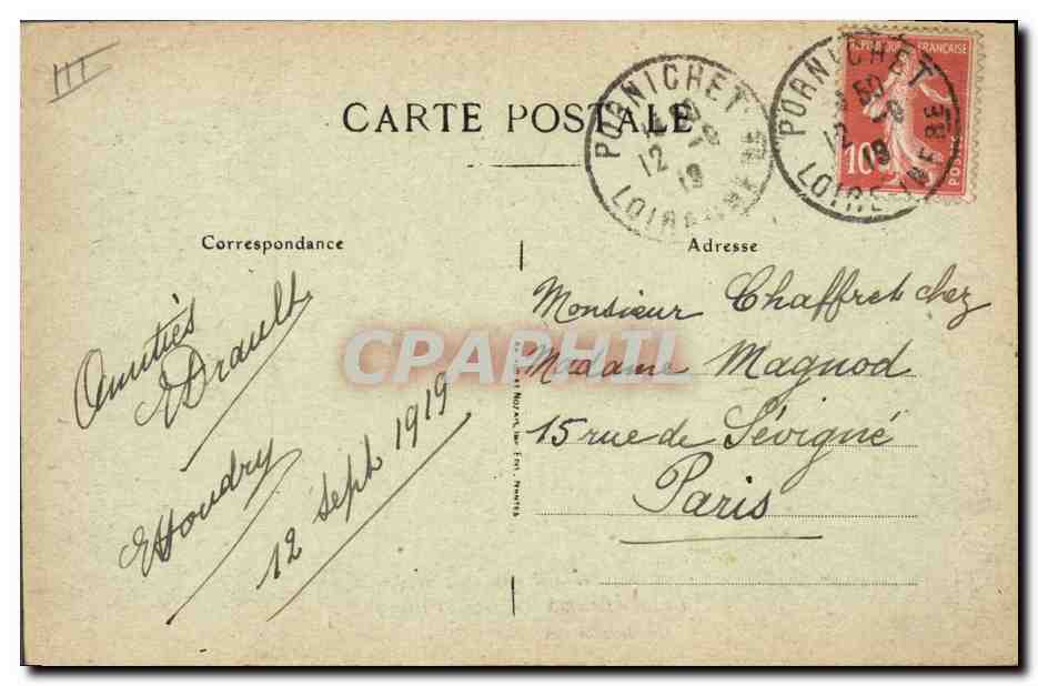 CPA Folklore Bretagne Lits Clos Les adieux a la promise  — Verso