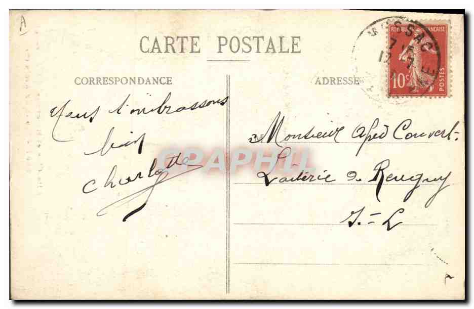 CPA Folklore Bretagne Lits Clos Les deux amis Chevre Chevreau  — Verso