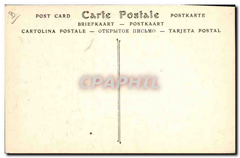 CPA Folklore Bretagne Lits Clos Le lit a double etage  — Verso