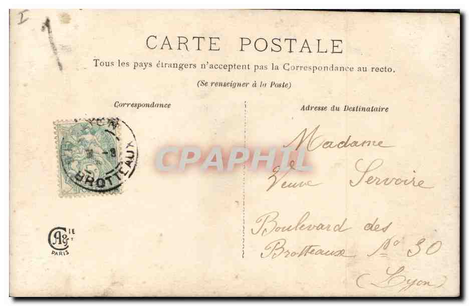 CPA Fantaisie Paques Poisson Femme 1er Avril  — Rückseite