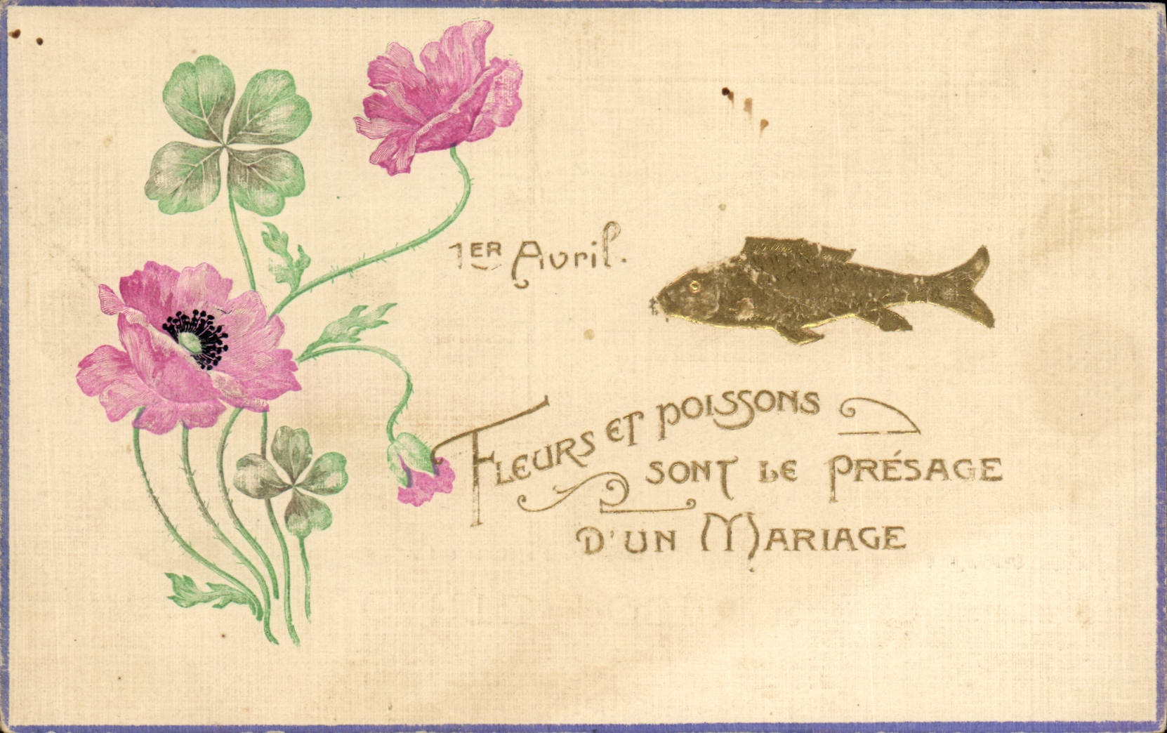 Fleurs et poissons — présage d'un mariage — éditeur non visible
