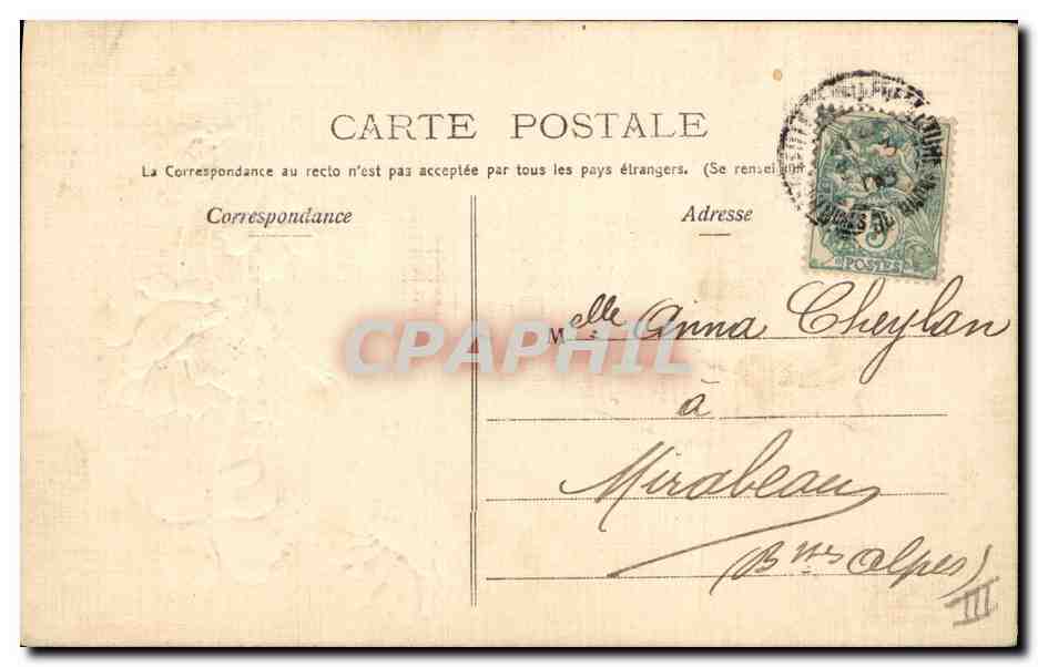 Fleurs et poissons — présage d'un mariage — éditeur non visible — Achterkant