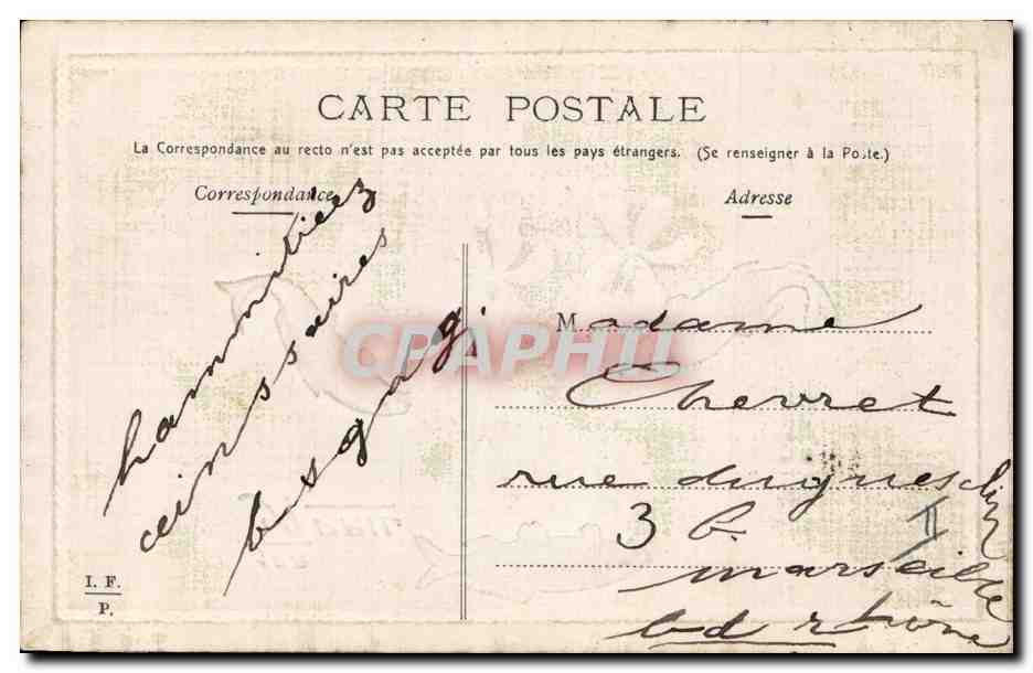 CPA Fantaisie Paques Poisson 1er Avril  — Rückseite
