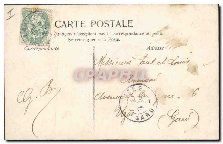 CPA Fantaisie Paques Poisson Femmes 1er Avril  — Rückseite
