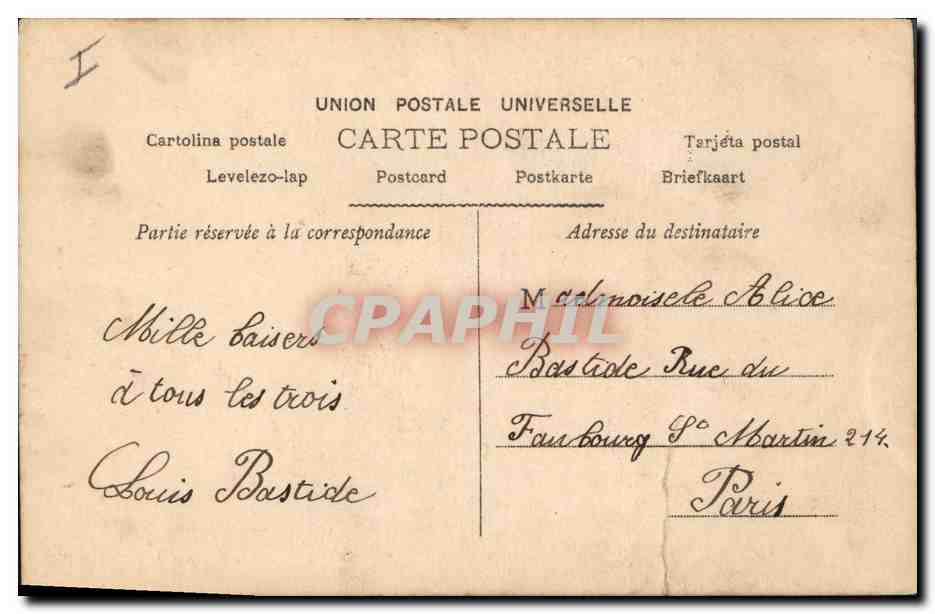 CPA Fantaisie Paques Poisson Femme  — Rückseite