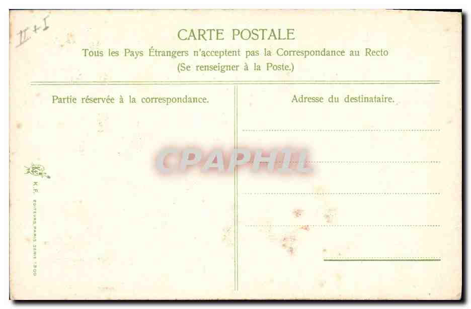 CPA Fantaisie Paques Poisson 1er Avril Peche  — Rückseite
