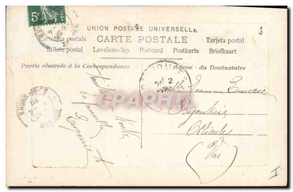 CPA Fantaisie Paques Poisson Femme Irisa  — Rückseite