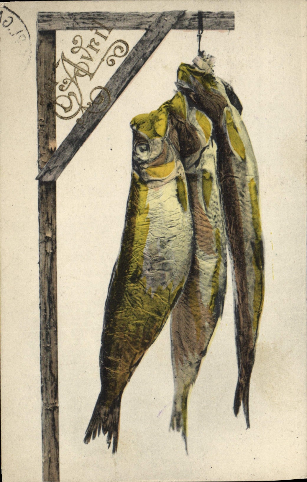 CPA Fantaisie Paques Poisson 1er Avril 