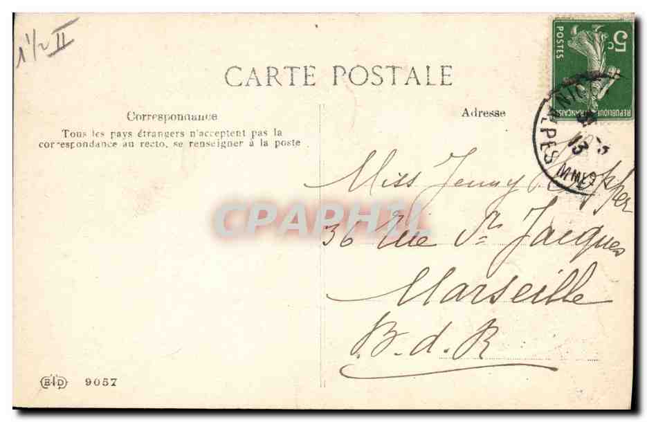 CPA Fantaisie Paques Poisson 1er Avril  — Rückseite