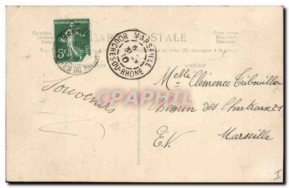 CPA Fantaisie Paques Poisson Homme 1er Avril  — Rückseite
