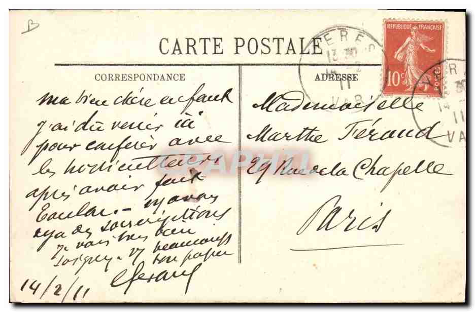 CPA Cueillette du jasmin Cote d'Azur  — Rückseite