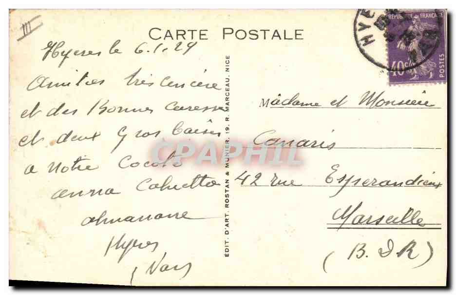 CPA Cueillette des oranges Cote d'Azur  — Rückseite