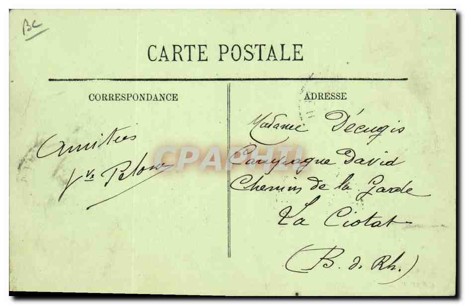 CPA Cueillette des fleurs d'oranger Grasse  — Rückseite