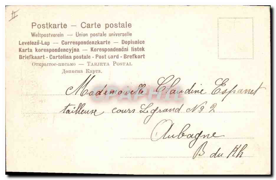 CPA Fantaisie Illustrateur Femme Bonne annee  — Rückseite