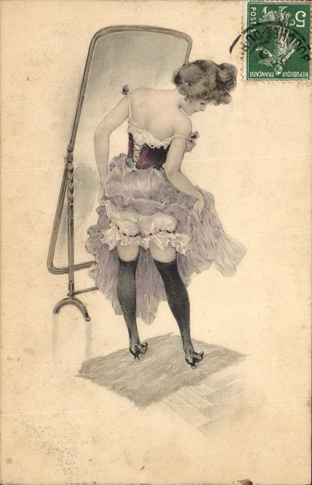 CPA Fantaisie Illustrateur Femme 