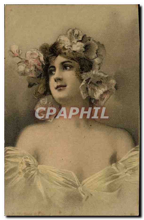 CPA Fantaisie Illustrateur Femme 