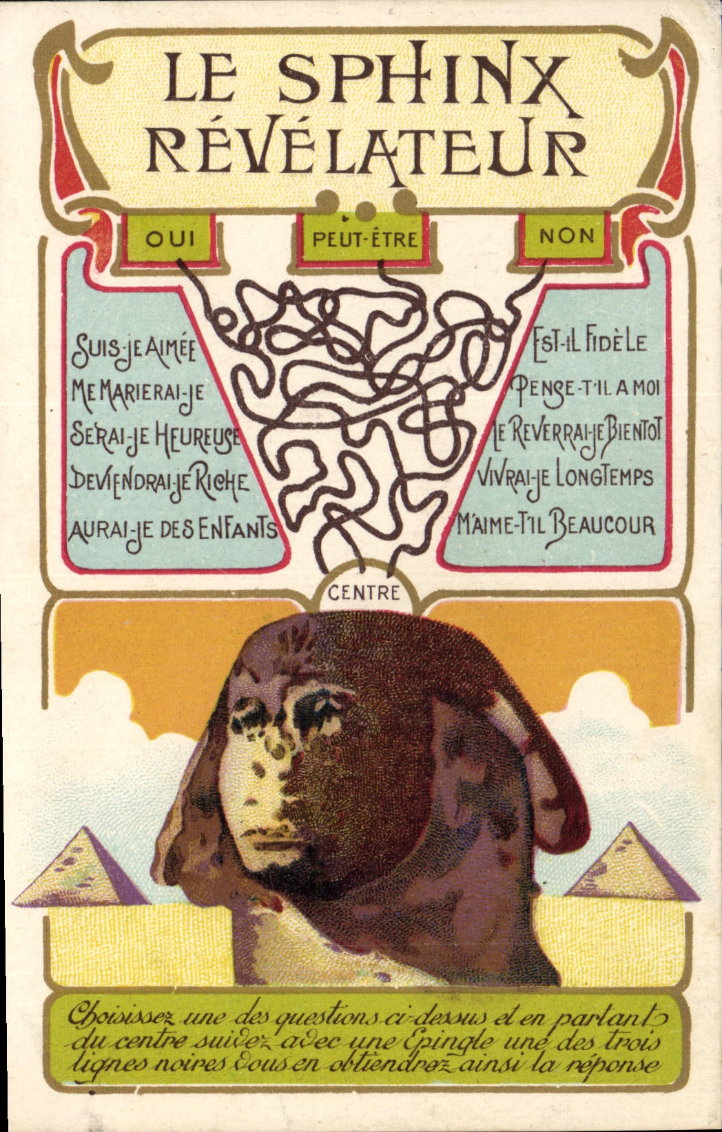 CPA Fantaisie Illustrateur Le sphinx revelateur Pyramide Pyramid Egypt Egypte 