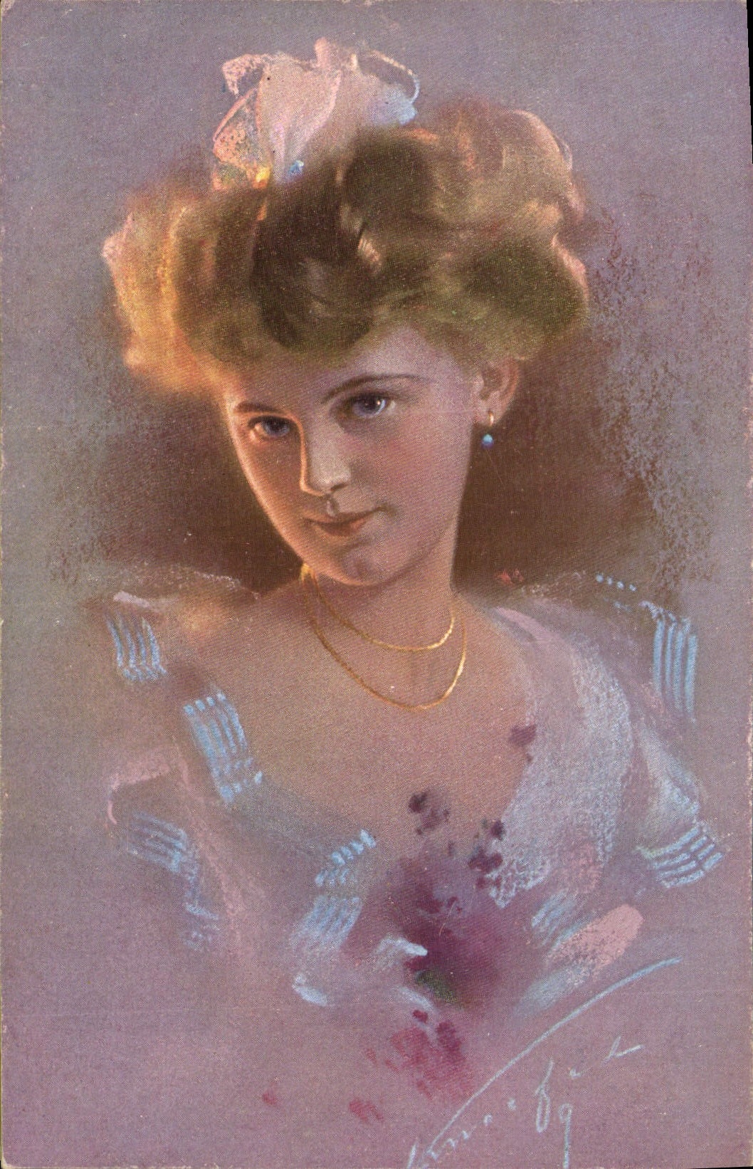 CPA Fantaisie Illustrateur Femme 