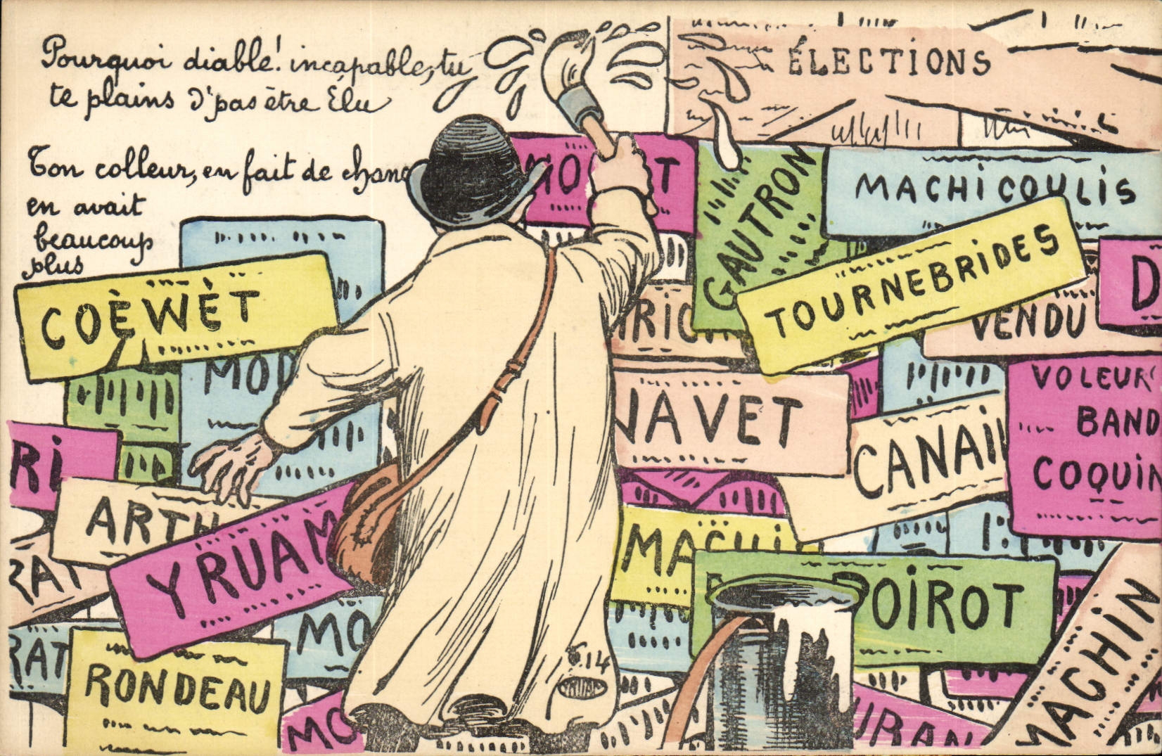 CPA Fantaisie Illustrateur Elections 