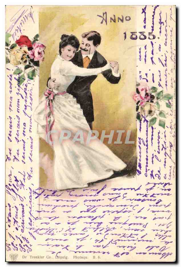 CPA Fantaisie Illustrateur Femme Danse Anno 1885 