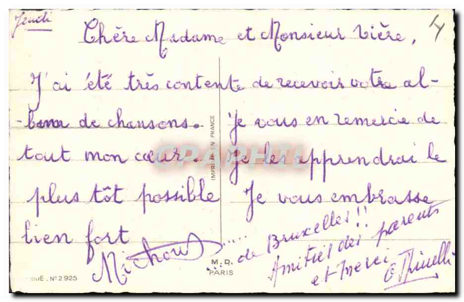 CPA Fantaisie Illustrateur Enfant  — Rückseite