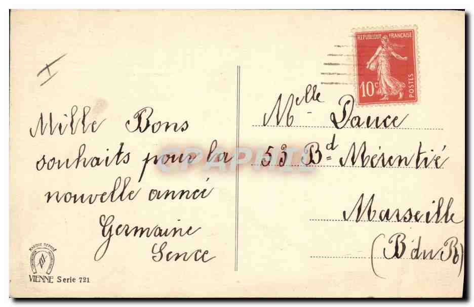 CPA Fantaisie Fleurs  — Rückseite
