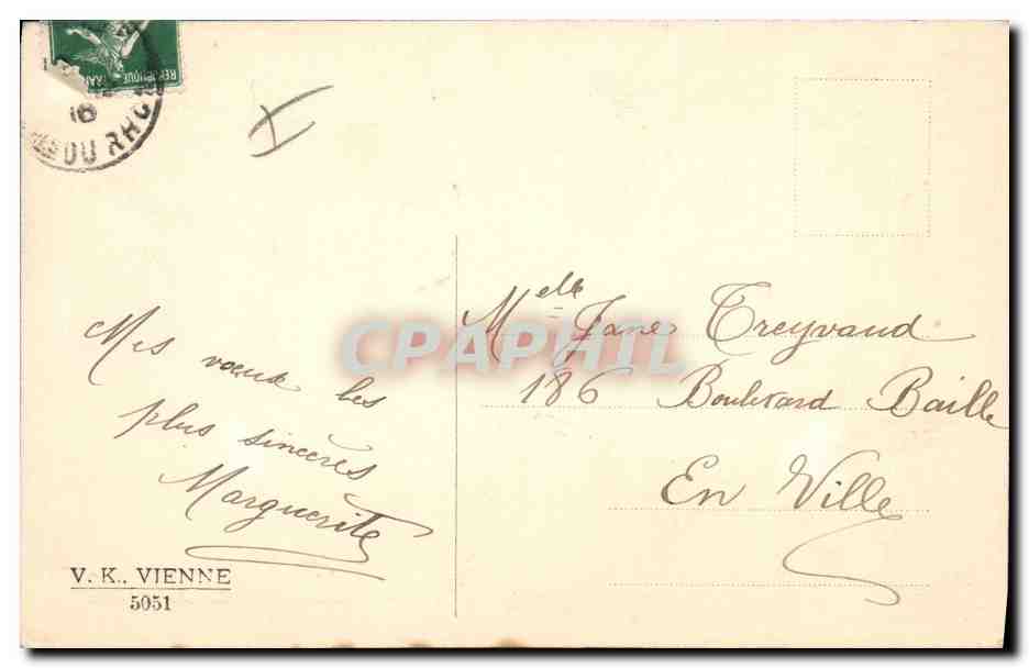 CPA Fantaisie Femme  — Verso