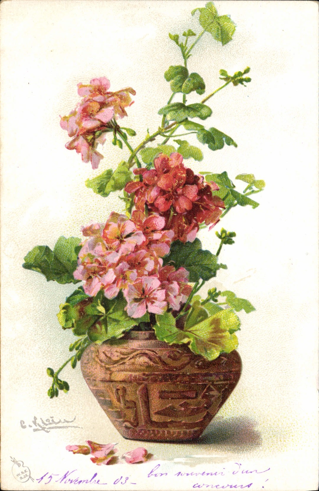 CPA Fantaisie Fleurs 